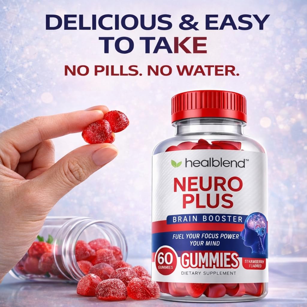 healblend Neuro Plus Brain Booster Gummies 60 Count