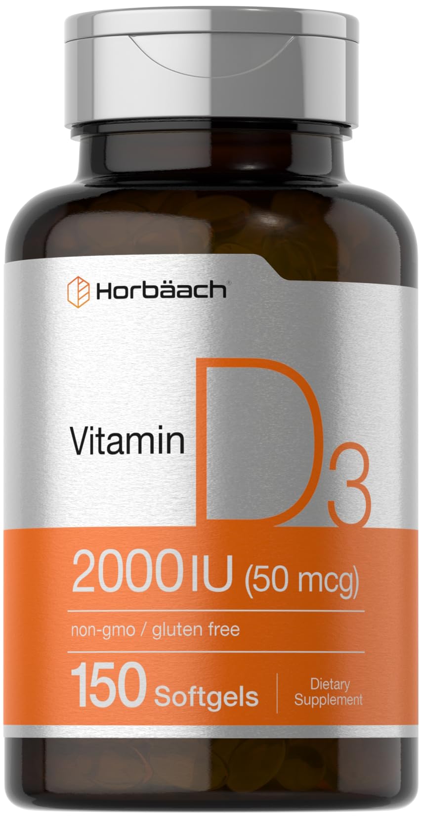 Horbäach Vitamin D3 2000IU Softgels 150 Count