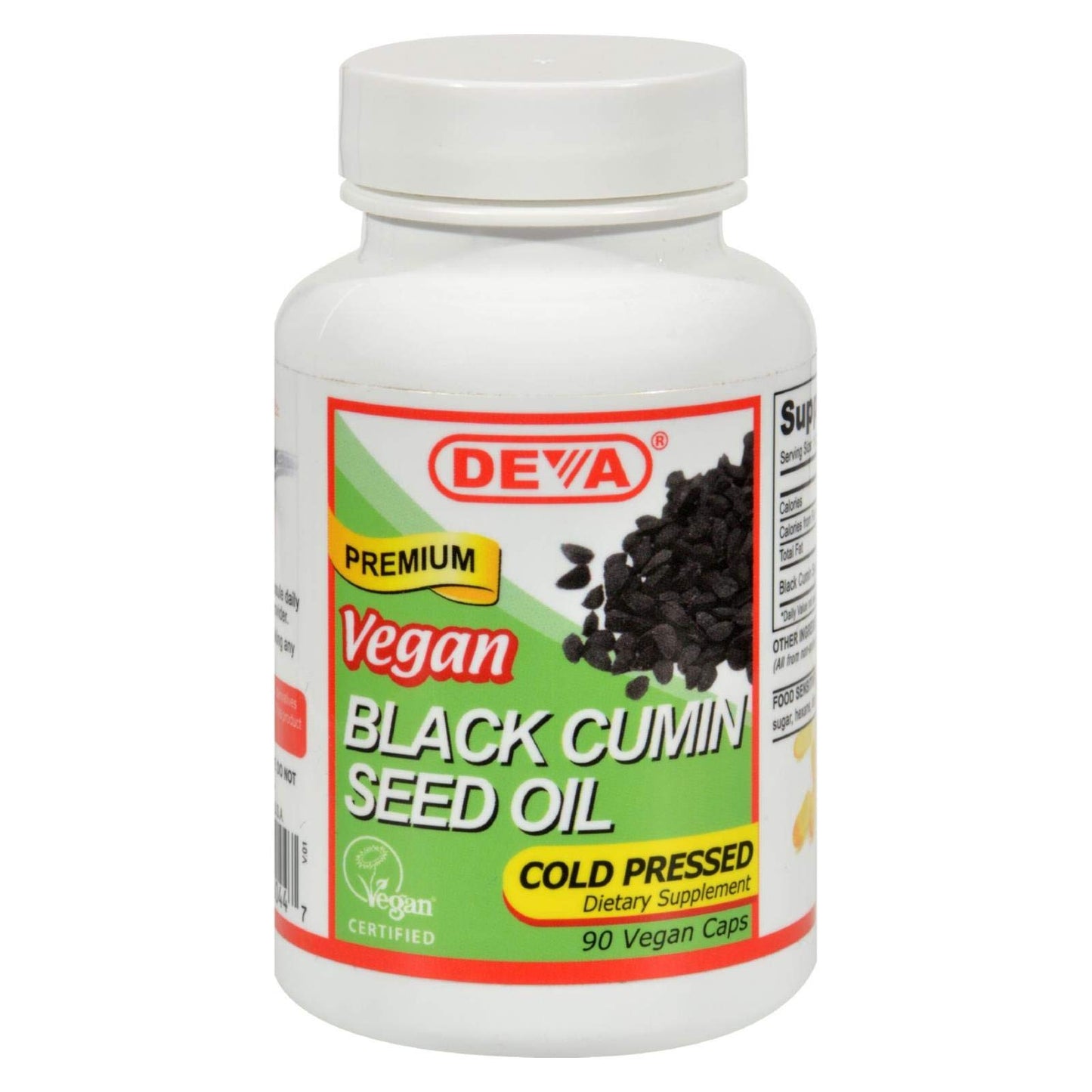 Deva Vegan Vitamins Black Cumin Seed Oil Powder 90 Count