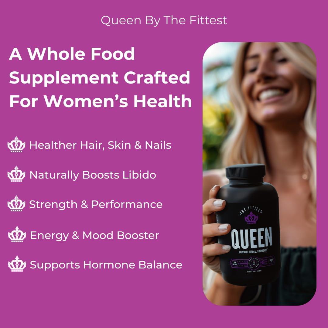 The Fittest Ever The Fittest Queen Organ Supplement, Hormone & Energy Support, 180 Capsules