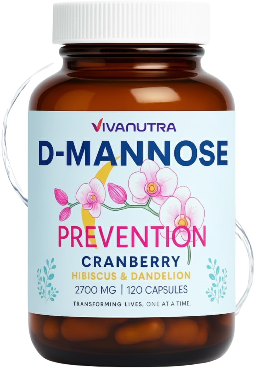 VIVANUTRA Cranberry Pills for Women with D-Mannose Capsules 120
