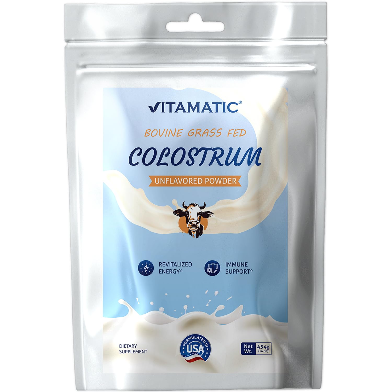 Vitamatic Bovine Colostrum 30% IgG Powder, 16 oz