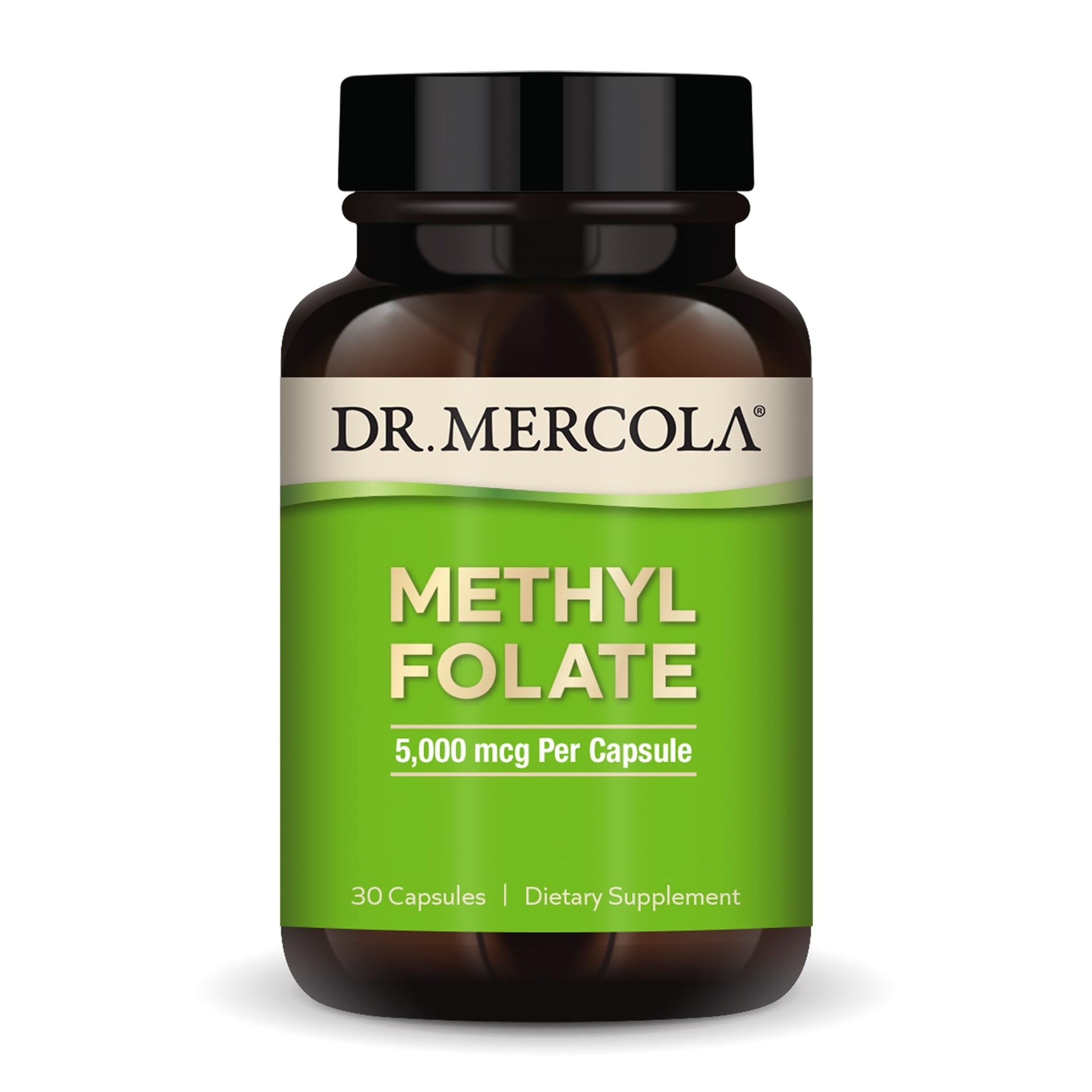 Dr. Mercola Methyl Folate 5-MTHF Folate 5 mg, Capsule, 30 Capsules