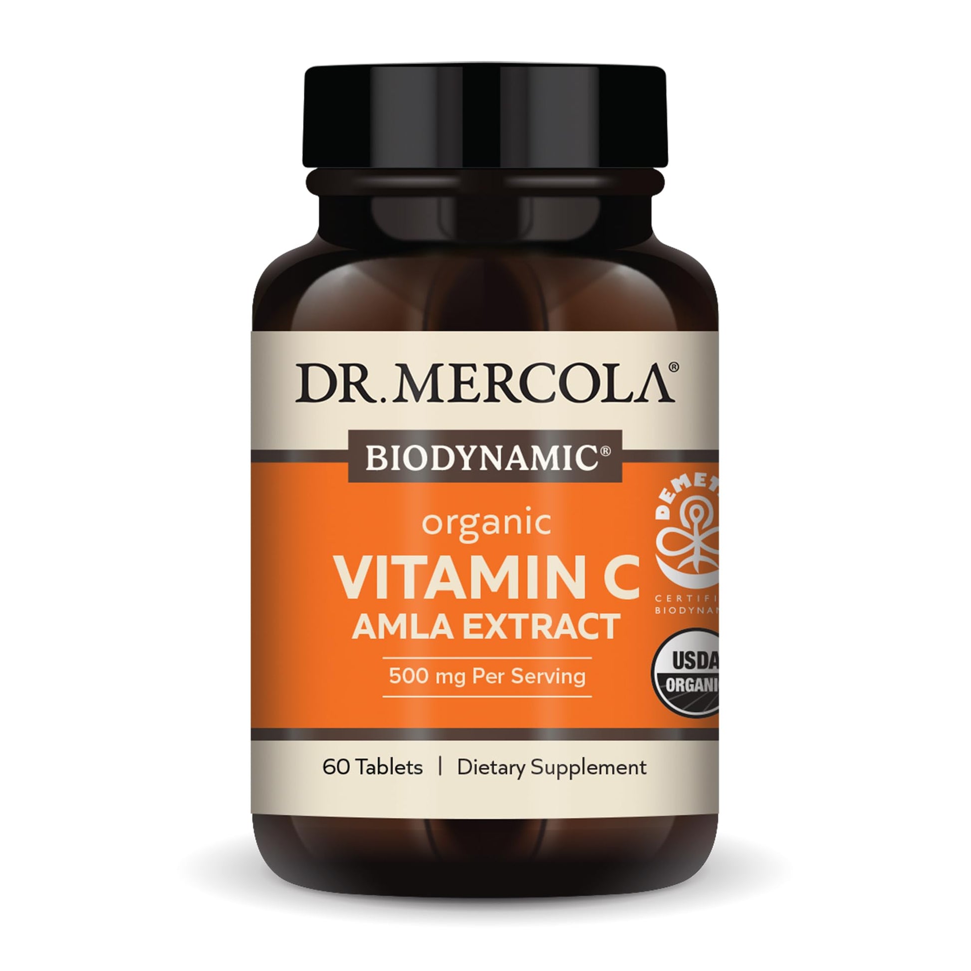 Dr. Mercola Biodynamic Organic Vitamin C Amla Extract 500 mg Vitamin C Tablet, 60 Tablets