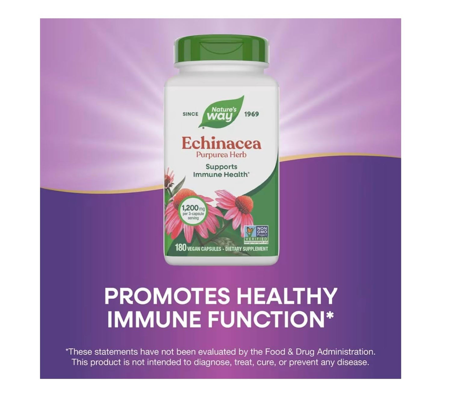 Nature's Way Echinacea Herb Capsule, 3-Pack
