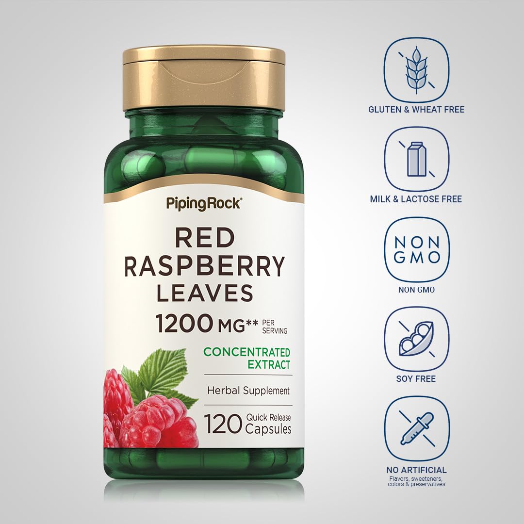 Piping Rock Red Raspberry Leaf Capsules 120 Capsules
