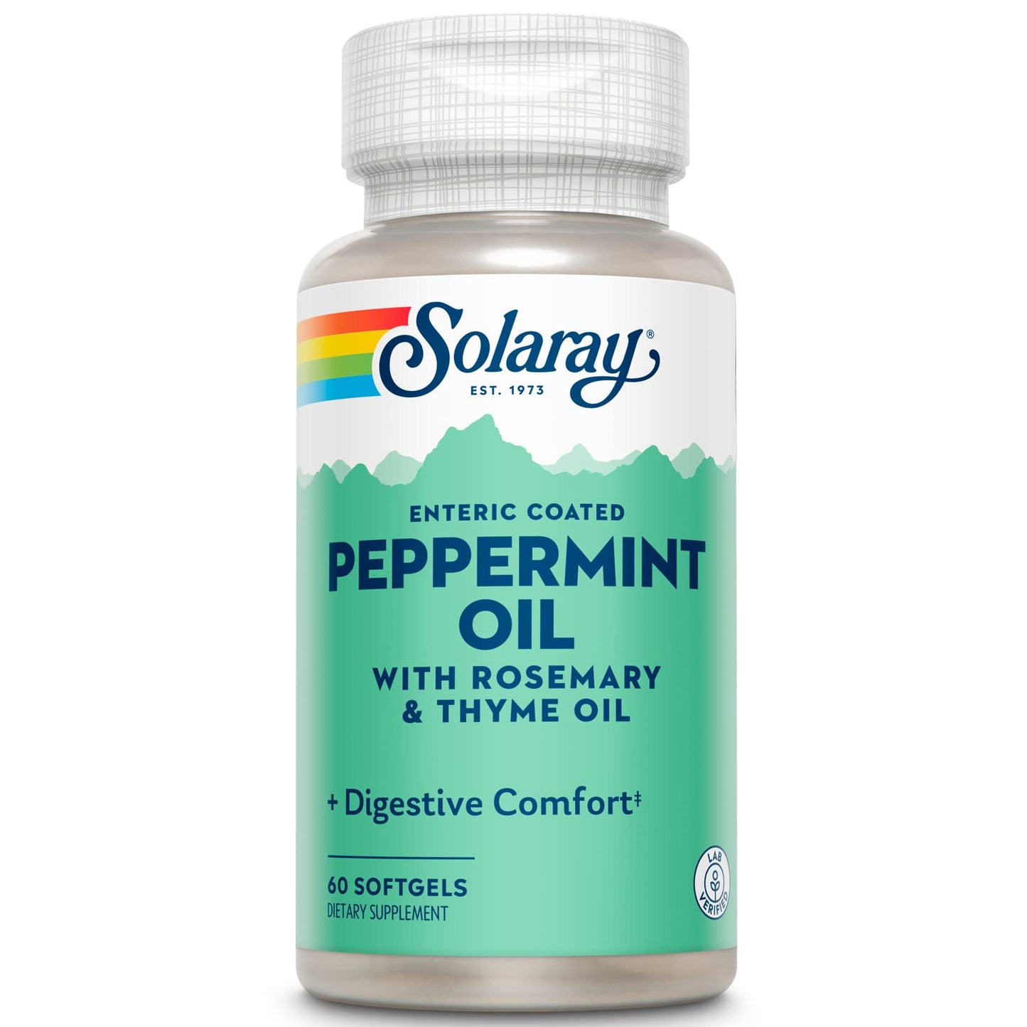 SOLARAY Peppermint Oil with Rosemary Oil & Thyme Oil Softgels, 60 Count