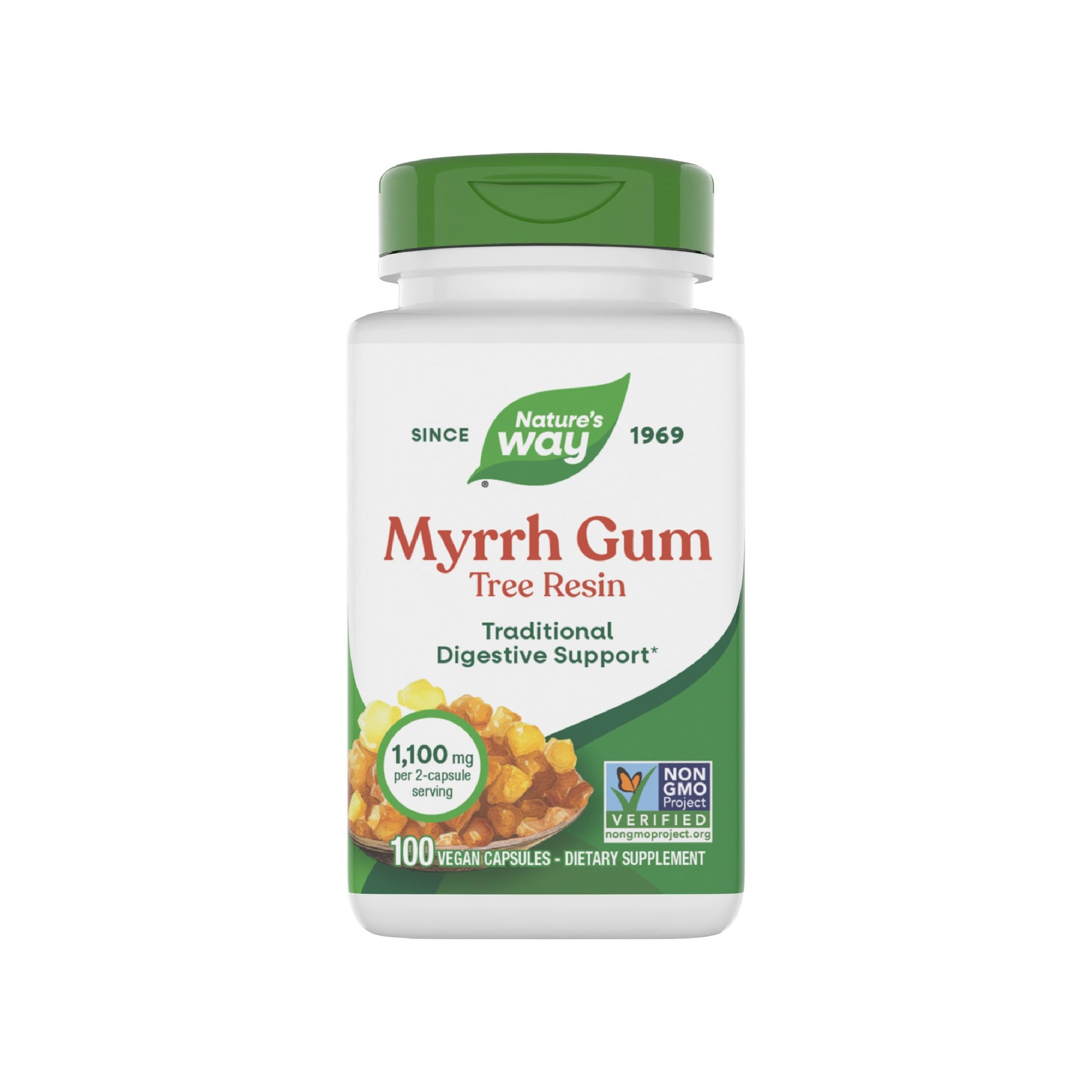 Nature's Way Myrrh Gum Tree Resin Capsules 100 Capsules