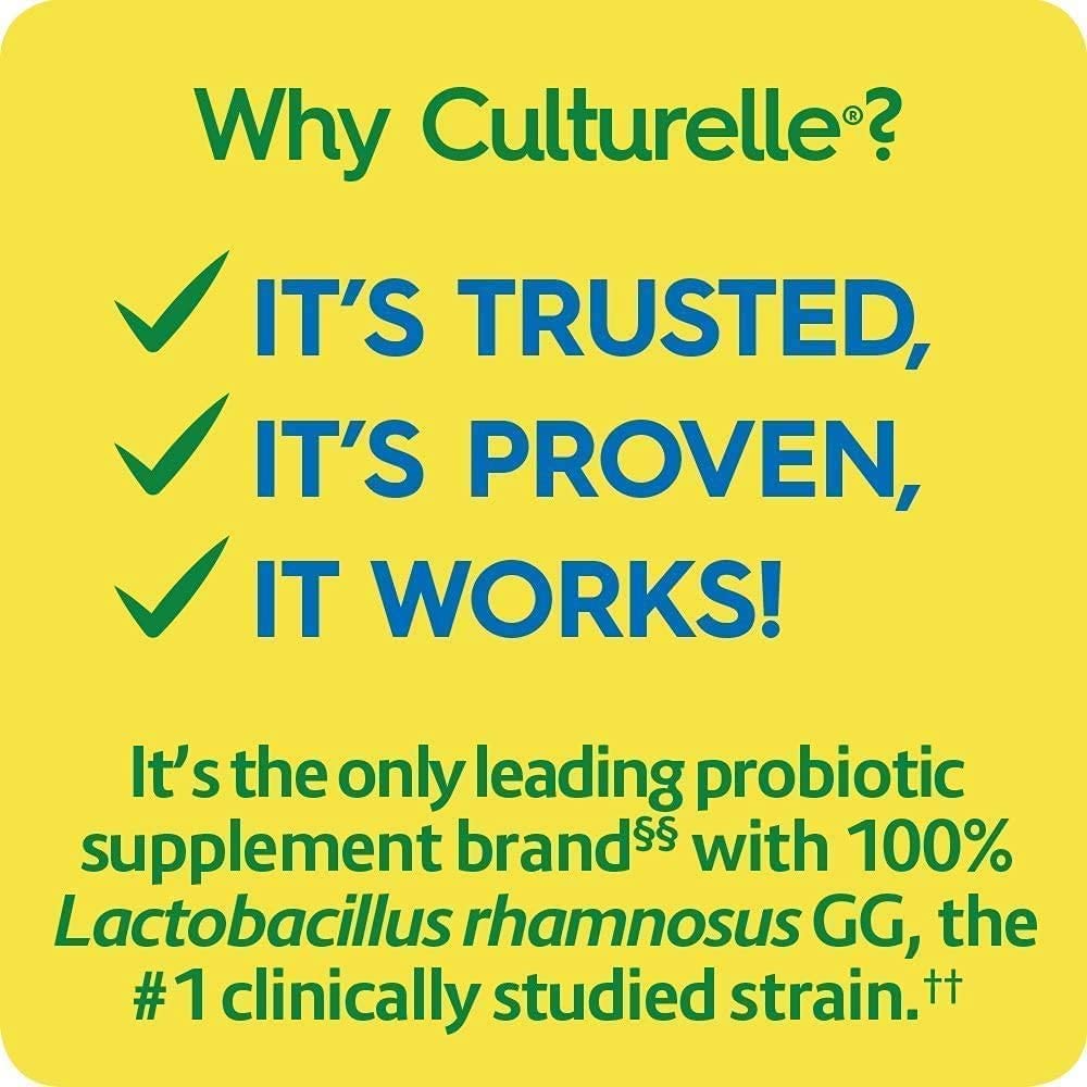 Culturelle Health & Wellness Daily Probiotic Supplement Capsules, 30 Count