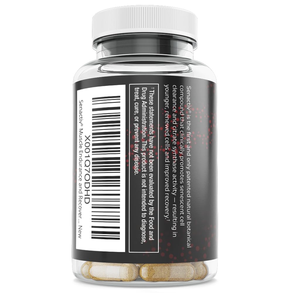 Nuliv Science Senactiv Senolytic Nutraceutical for Advanced Cellular Rejuvenation & Endurance, 60 Capsules