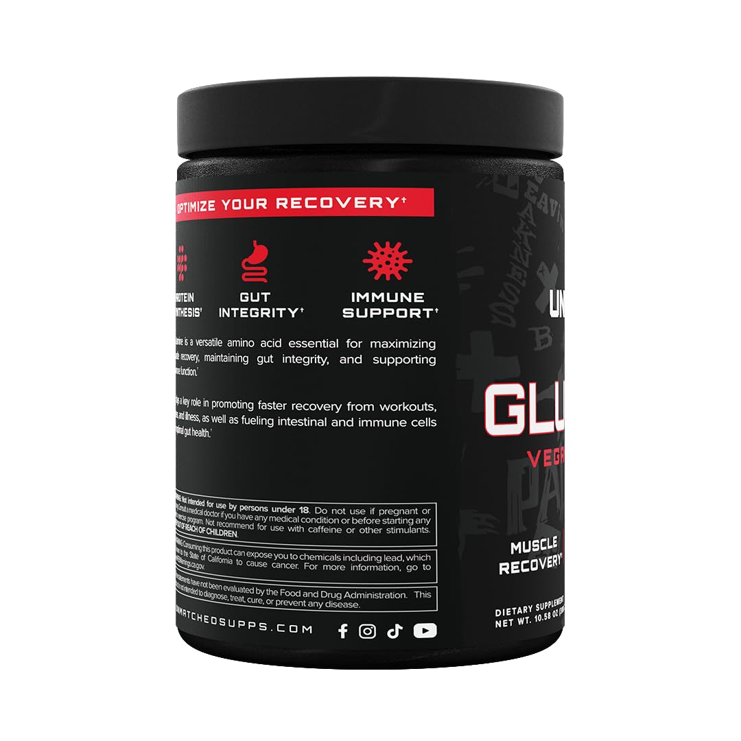 Unmatched Vegan Fermented L-Glutamine Powder 10.58 oz