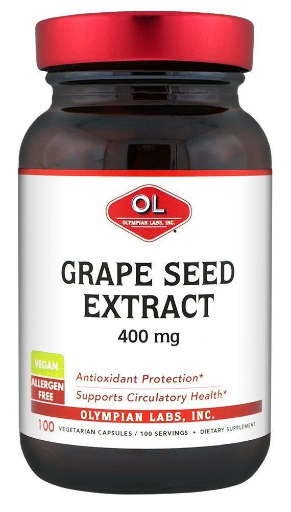 Olympian Labs Grape Seed Extract 400mg Capsules, 100 Count