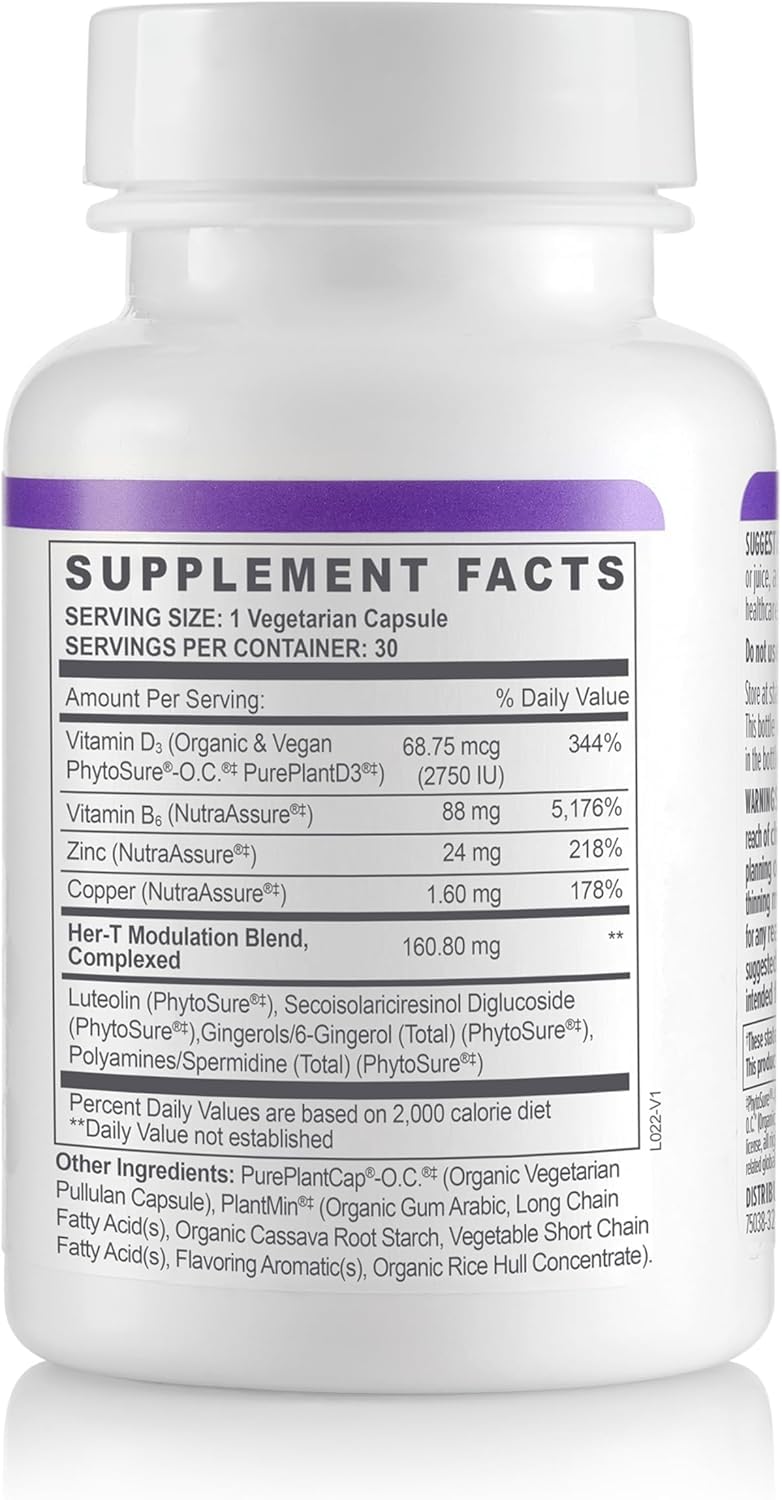 Biote HER-T Healthy Testosterone Balance Support for Women, 30 Capsules