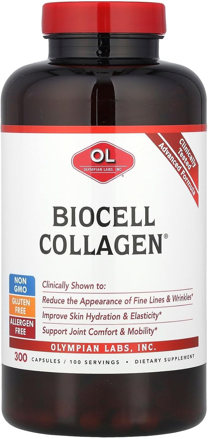 Olympian Labs Biocell Collagen II 1500mg Supplement Capsules, 300 Count