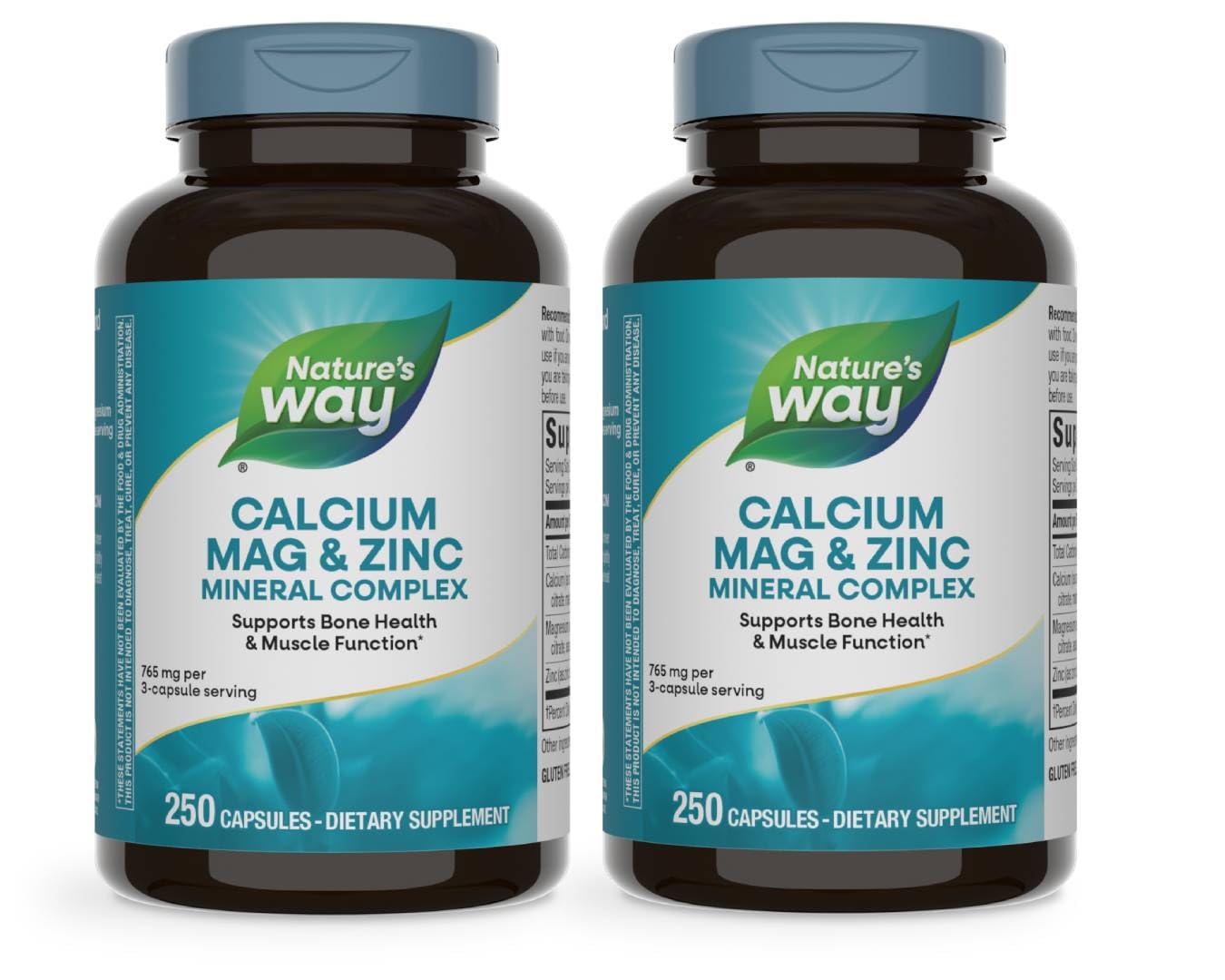 Nature's Way Calcium Magnesium & Zinc Mineral Complex 500 Capsules