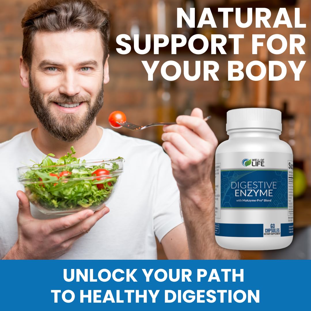 Well of Life Digestive Enzyme 700mg Capsule 60 Count