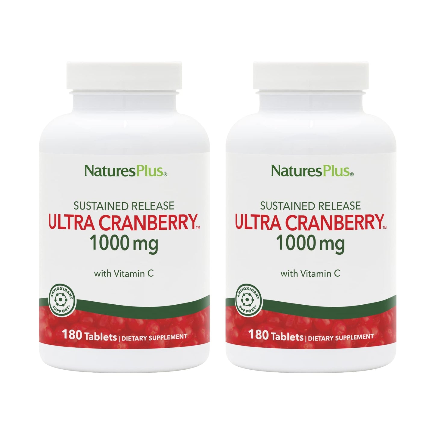 NaturesPlus Ultra Cranberry 1000-180 Sustained Release Tablets, 180 Count