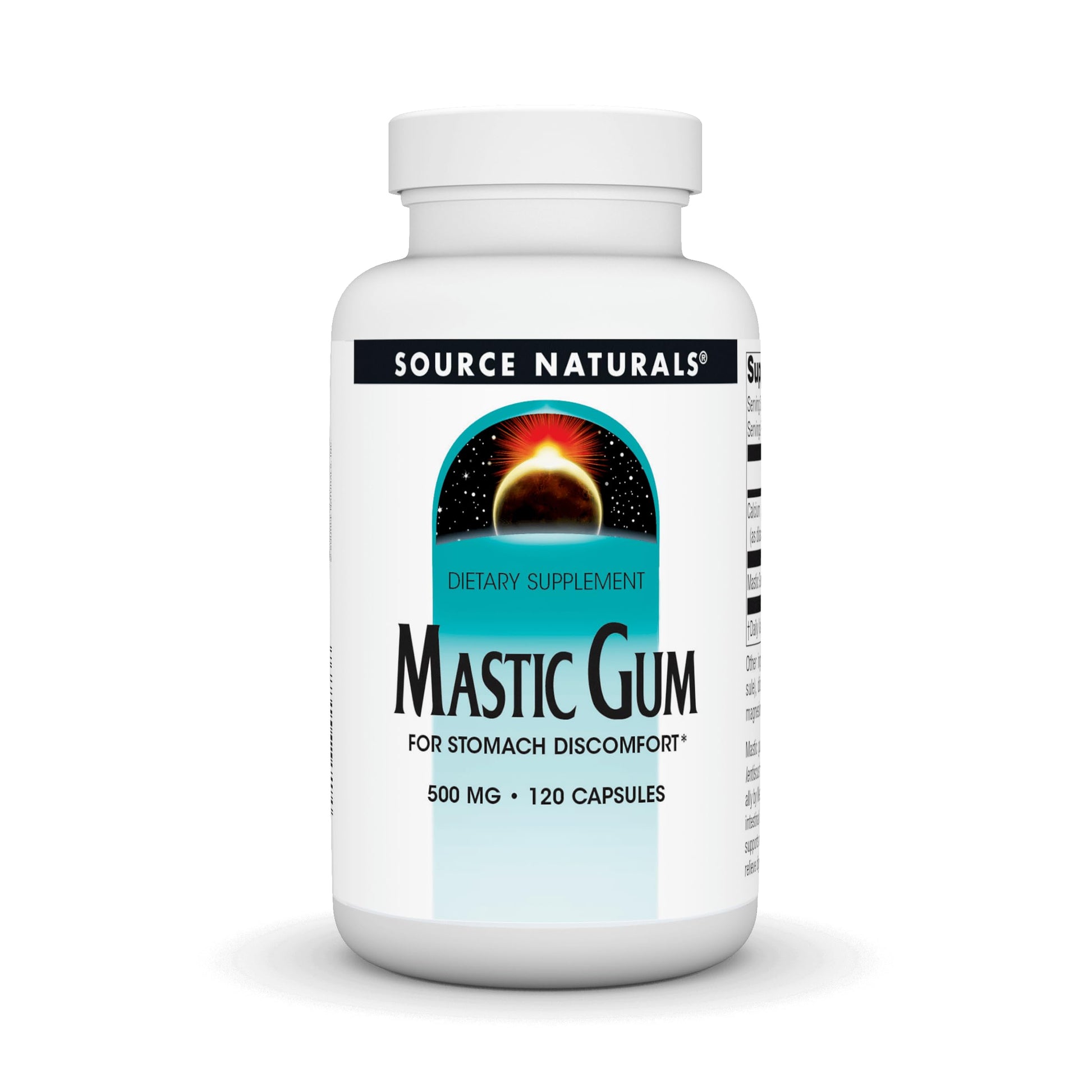 Source Naturals Mastic Gum for Stomach Discomfort 500 mg Tablet, 120 Tablets