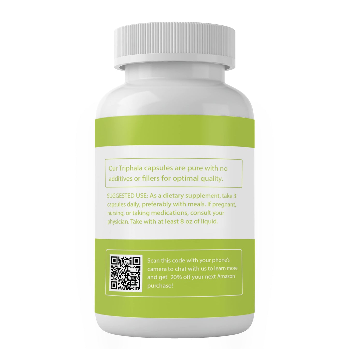 Pure Organic Ingredients Triphala Powder Capsule 100 Count