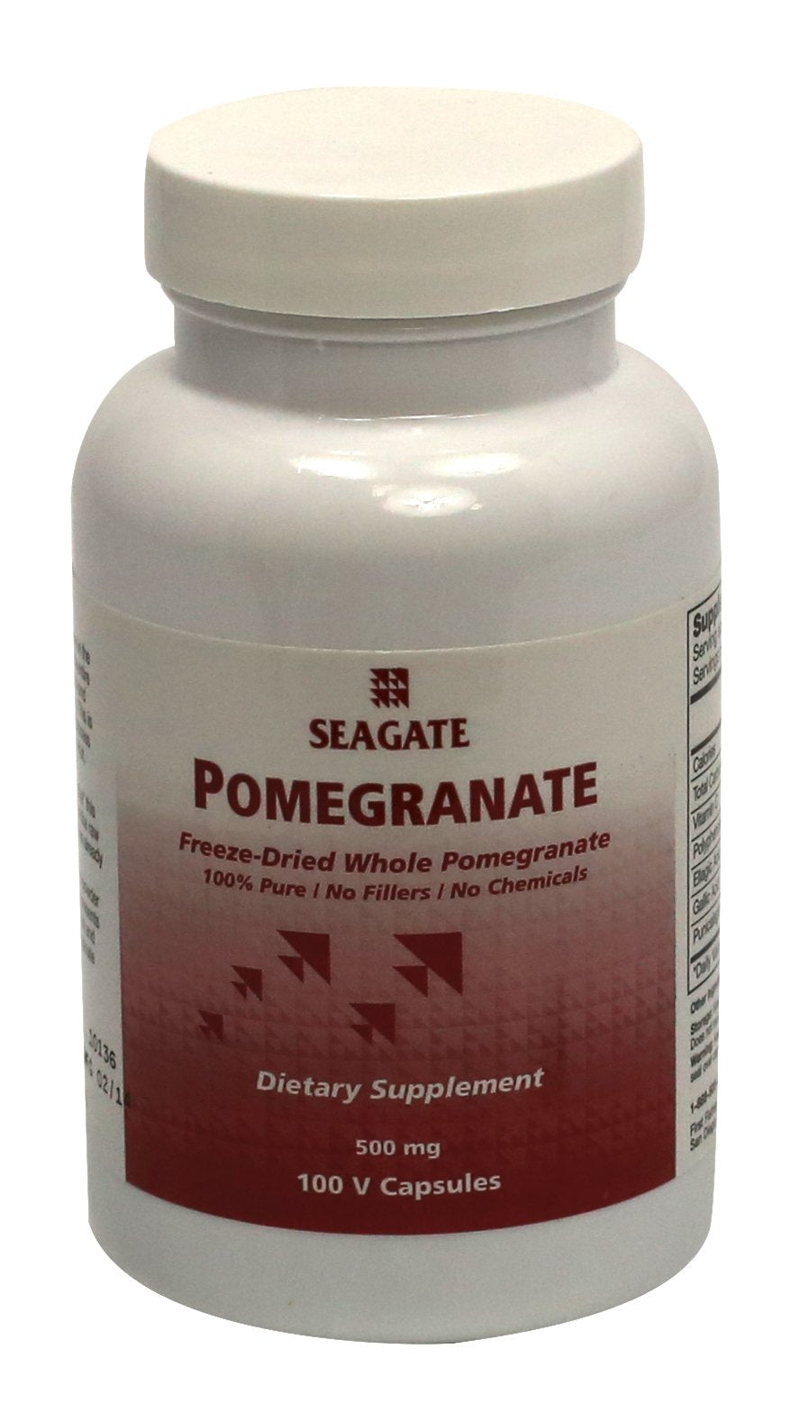 Seagate Pomegranate 500 mg Capsules, 100 Count