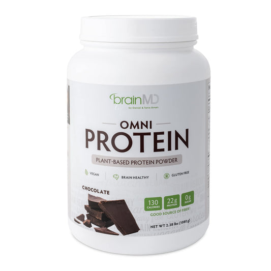 BRAINMD Dr Amen Omni Protein Chocolate Protein Powder, 30 Servings