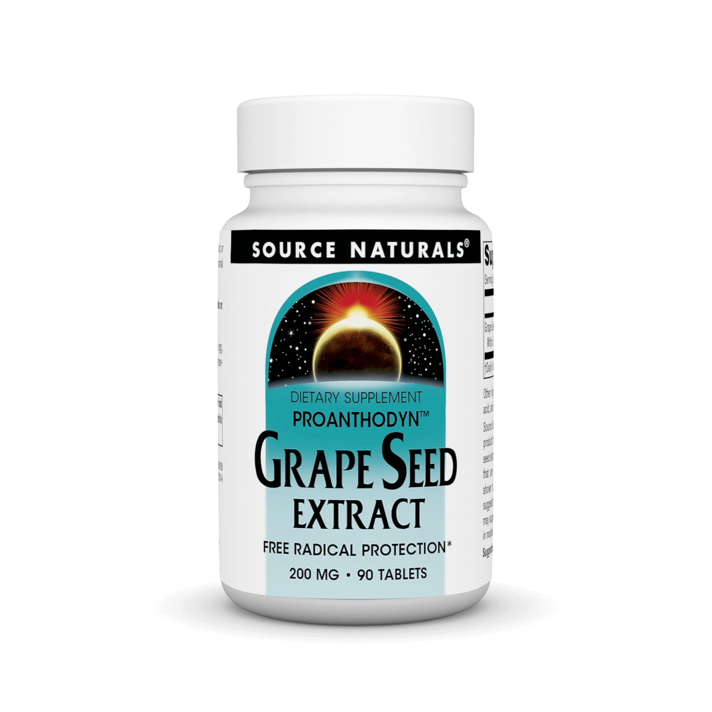 Source Naturals Grape Seed Extract Proanthodyn Antioxidant Protection & Supports Healthy Aging Brain 200 mg - 90 Tablets