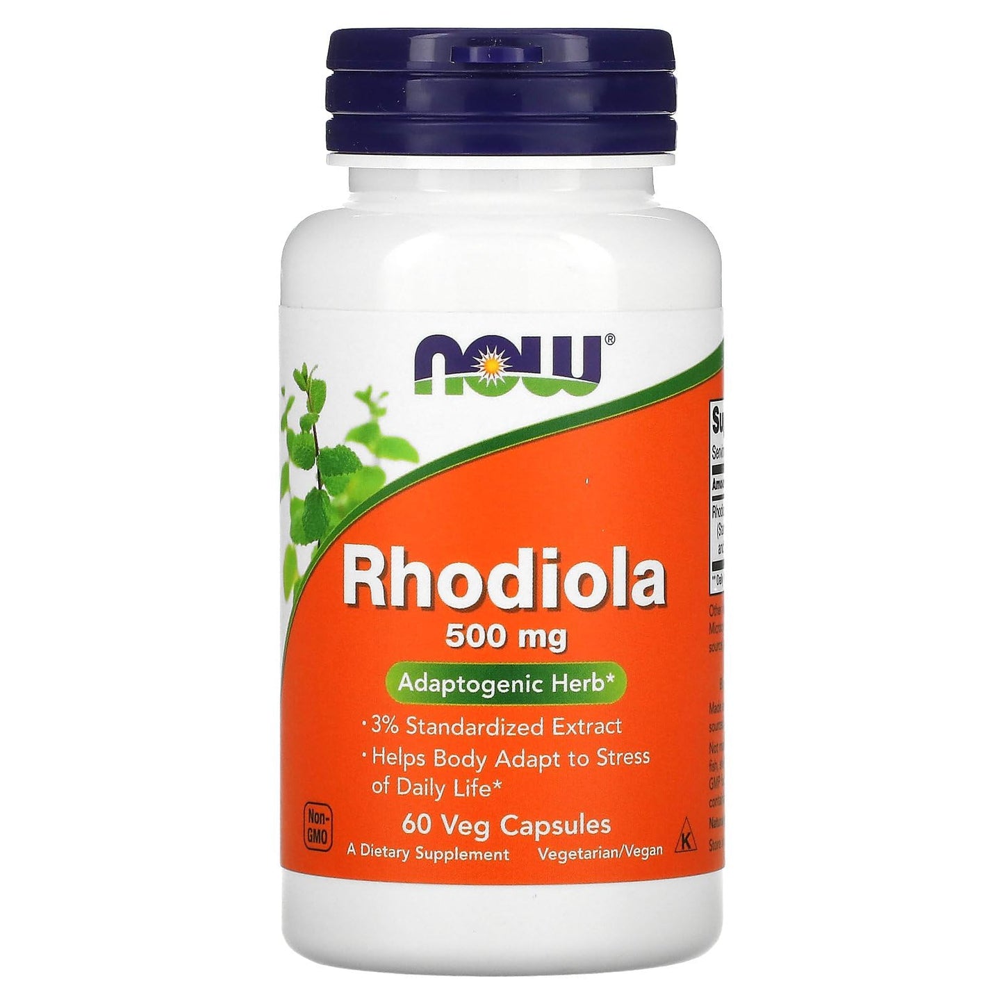 NOW Foods Rhodiola 500mg 3PCT Extract Capsule, 60 VCAP