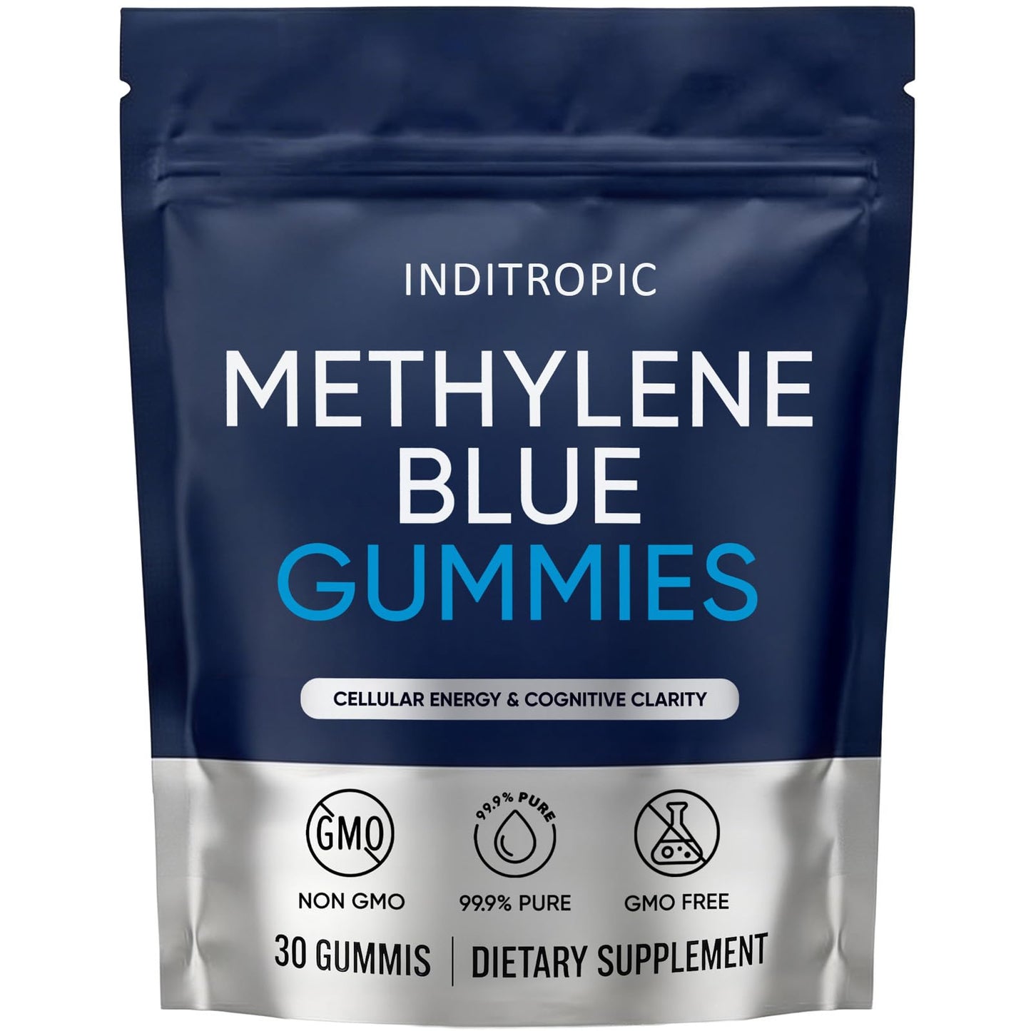 DXWXH Inditropic Methylene Blue Gummies, 5mg Methylene Blue per Gummy, 30 Gummies