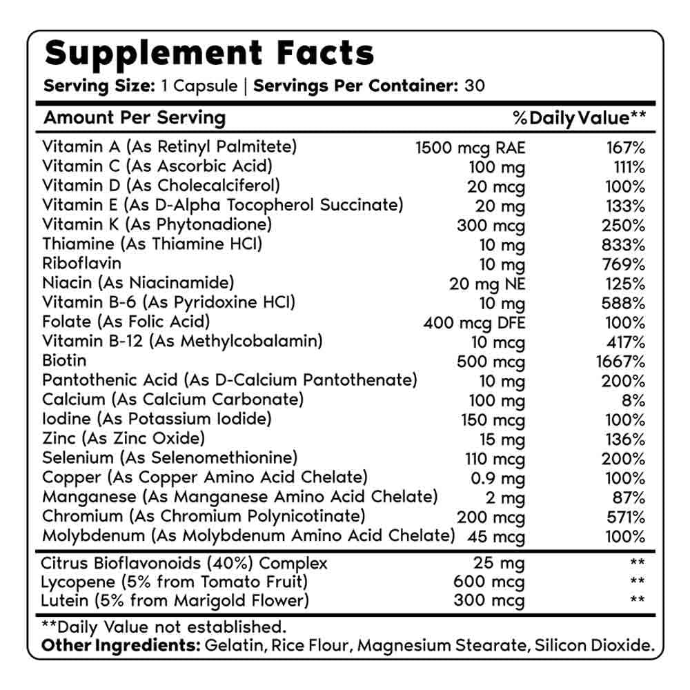 Primal Harvest Multivitamin & Primal Vision, 2 Capsules