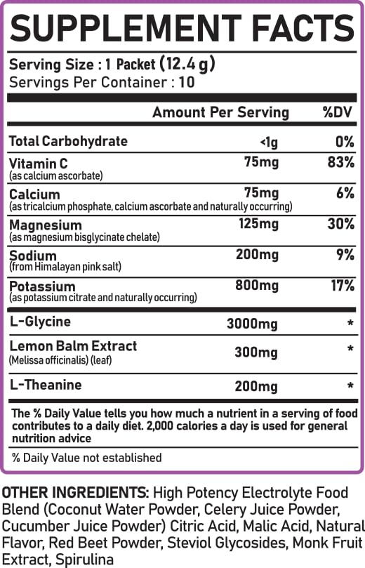 Great Naturally Relax+ Magnesium Glycinate Electrolyte Powder 4.37 Ounce