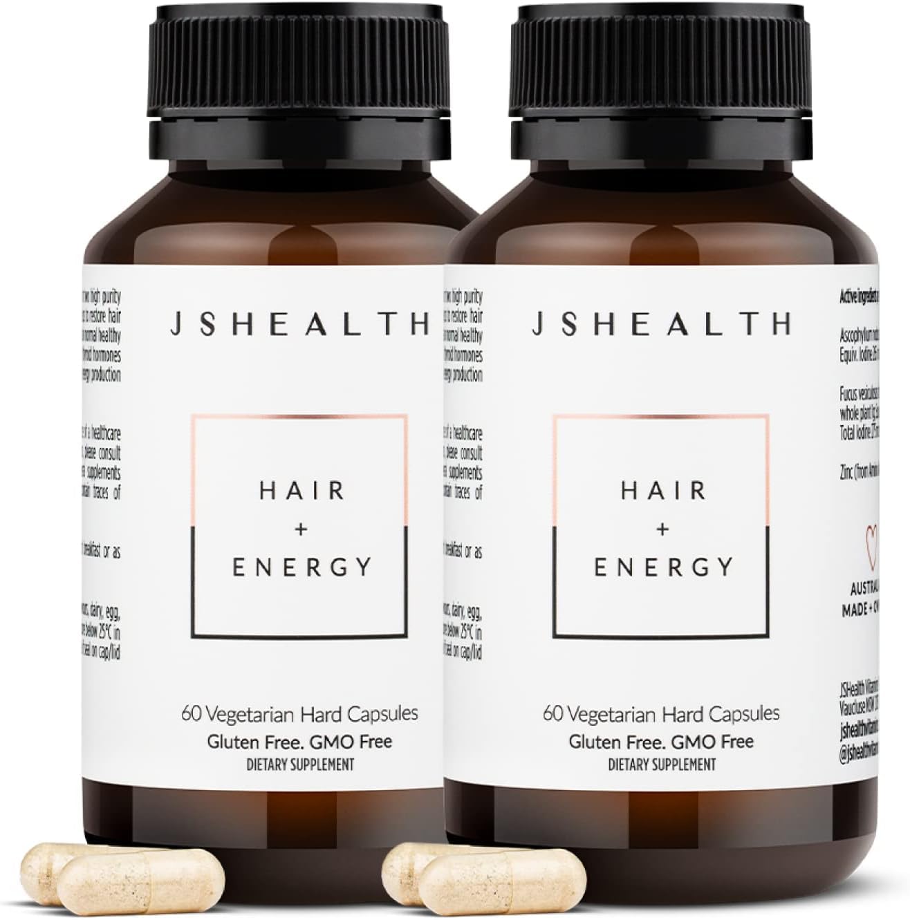 JSHealth Hair + Energy Formula 120 Capsules