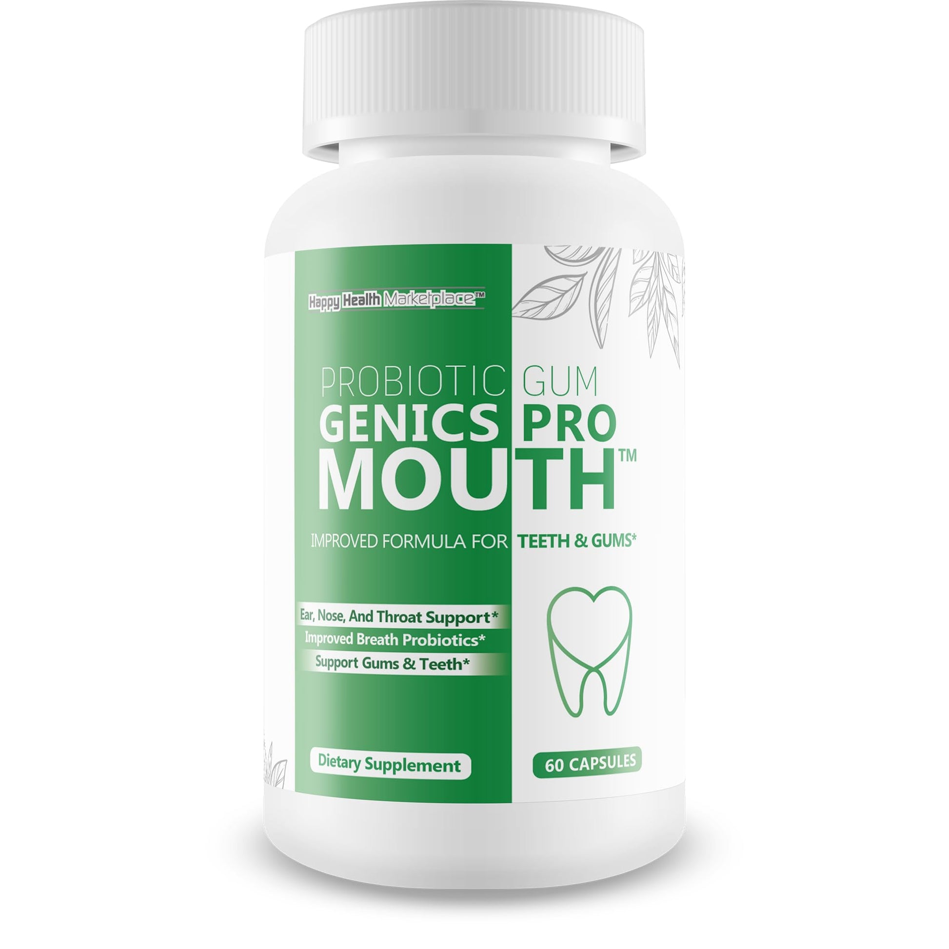 Happy Health Marketplace Gum Genics Pro Mouth Probiotic Capsules, 60 Count