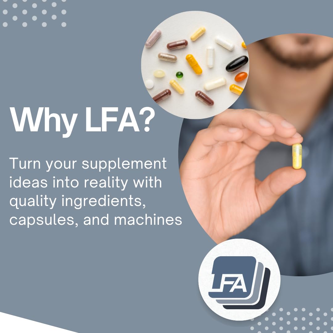 LFA Tablet Presses Vegan Empty Capsule Size 000, 500 Count Capsules