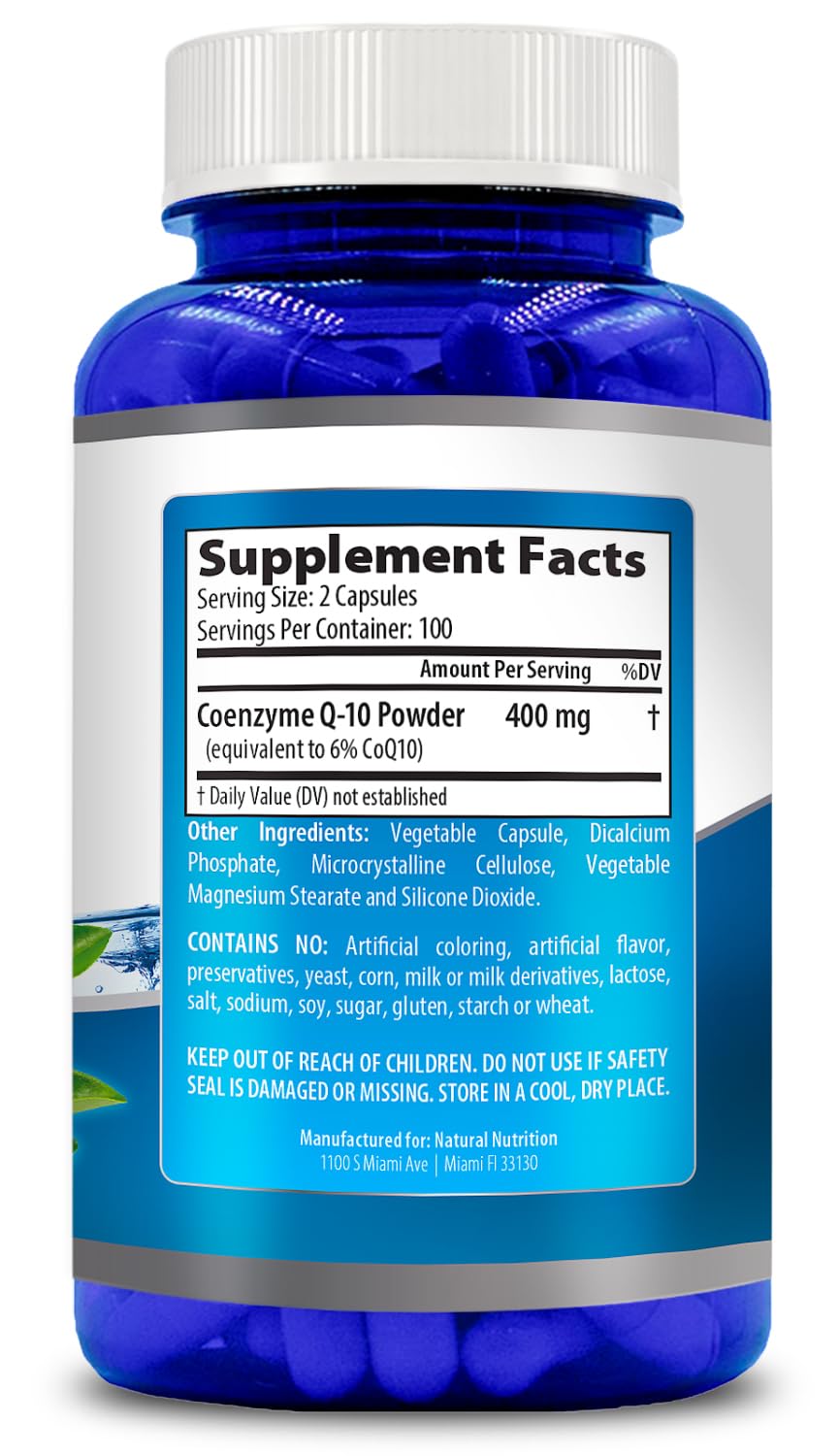 Generic CoQ10 400mg Capsule, 200 Capsules