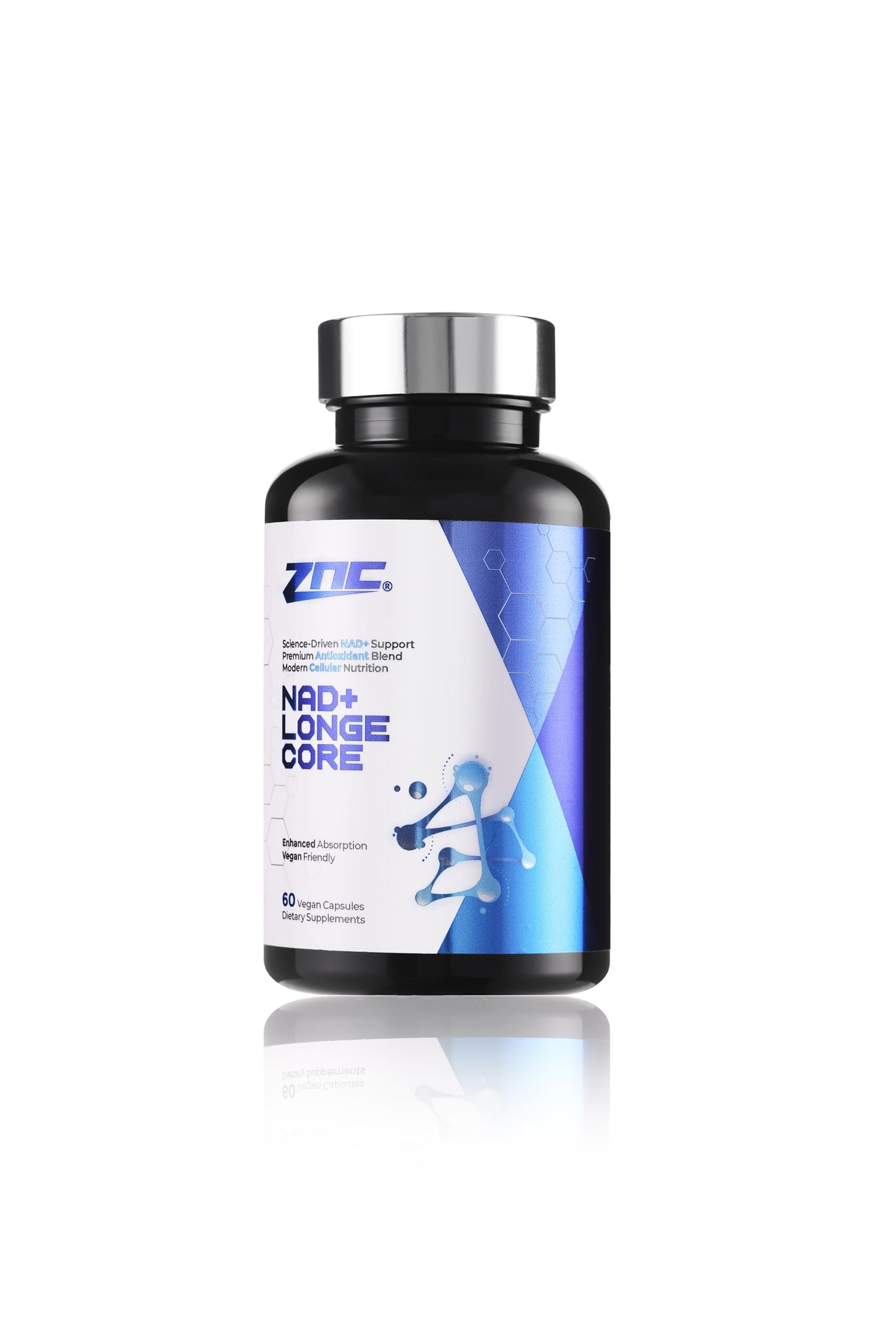 ZNC 10-in-1 NAD+ Supplement with Liposomal NAD & Urolithin A for Energy & Cellular Repair Softgel 60 Count