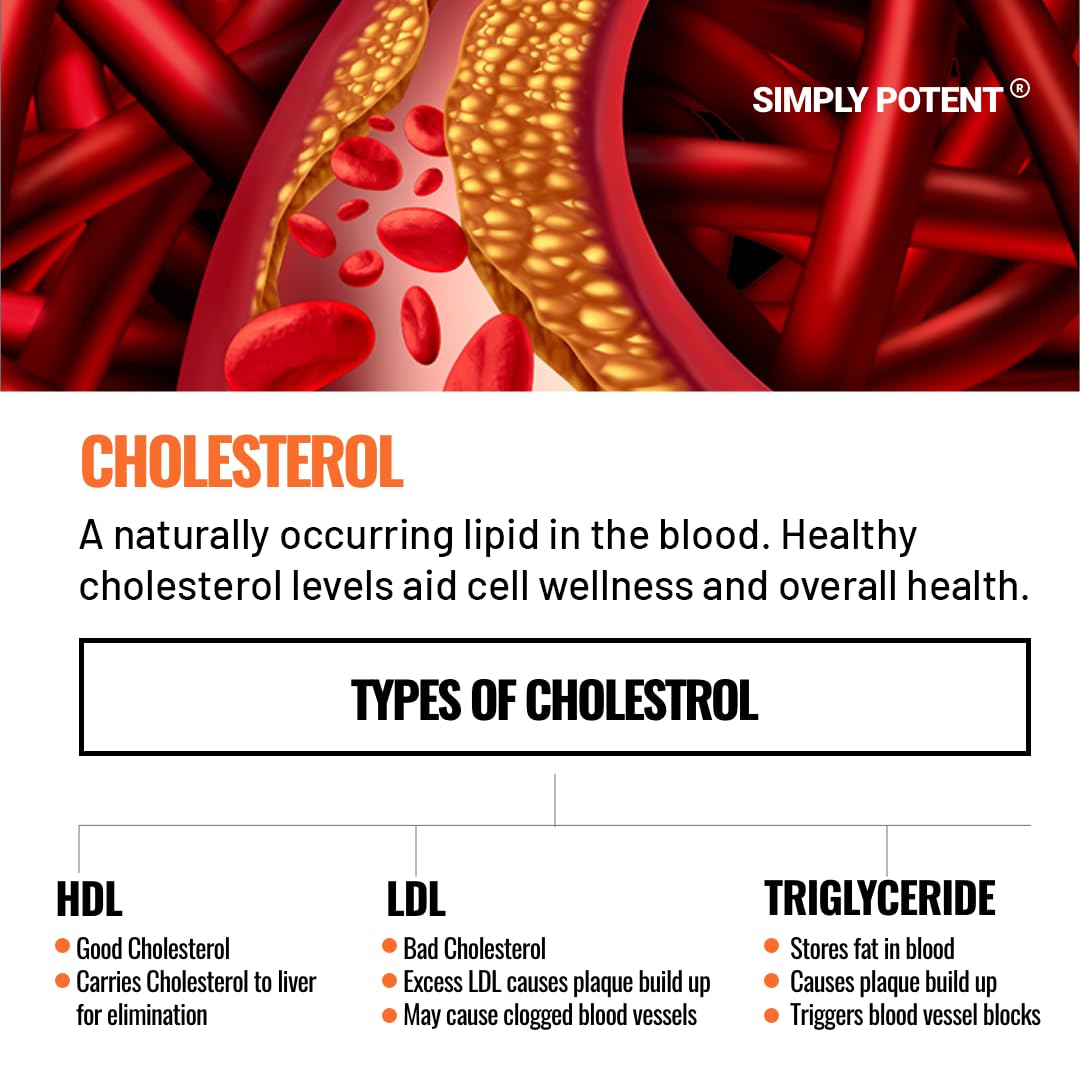 Simply Potent Cholesterol Supplement Capsules, 60 Capsules