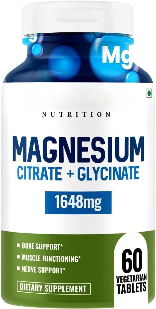 Generic Magnesium Citrate + Glycinate 1648 mg Supplement Tablets, 60 Count