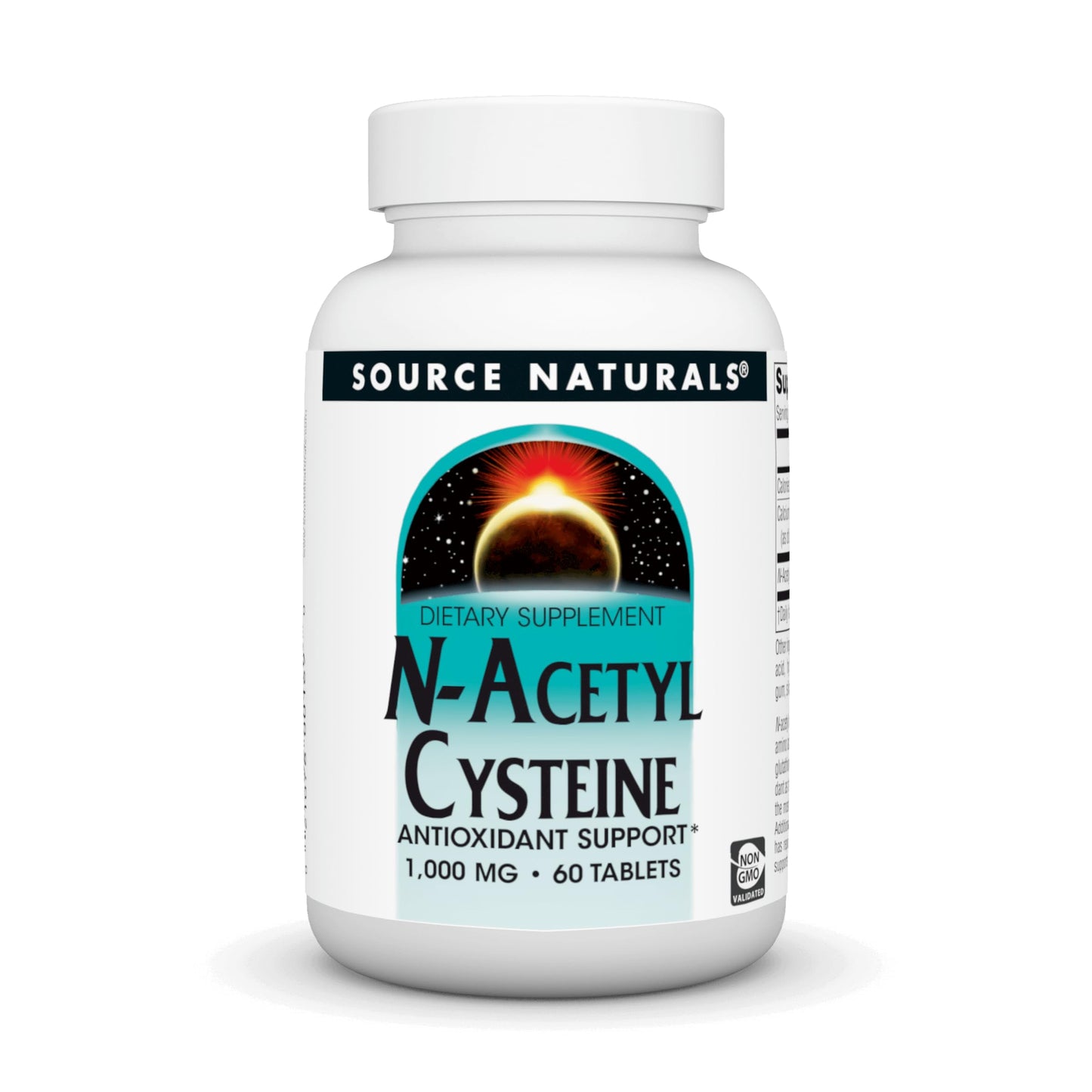 Source Naturals N-Acetyl Cysteine 1000 mg Antioxidant Support Tablets 60 Count
