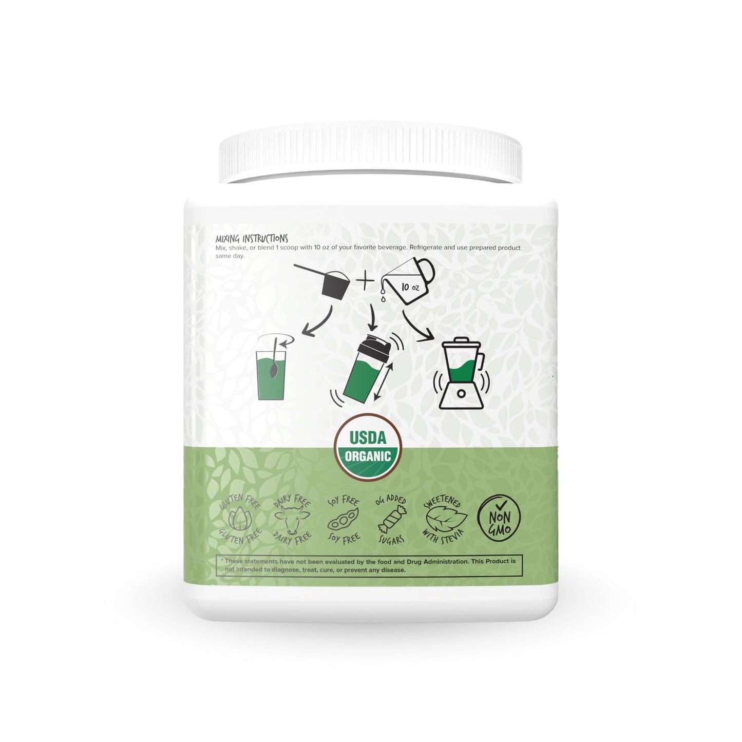 Portions Master Vulcanic Supergreens, Wheatgrass & Spirulina (Mint) Powder 7.9 oz