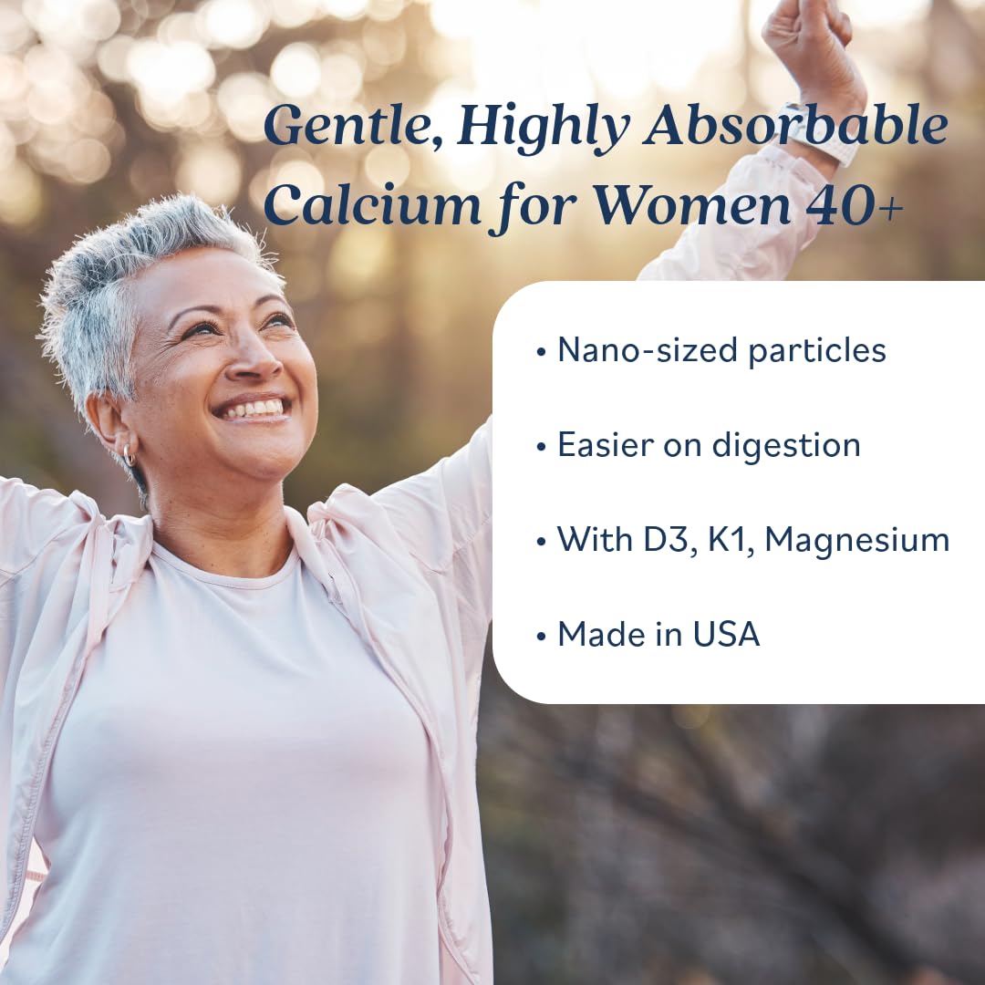 BonStrong Nano Calcium Supplement with MSM – 7-in-1 Bone Support Formula with Vitamin D3, K1, Magnesium & Zinc – 120 Capsules