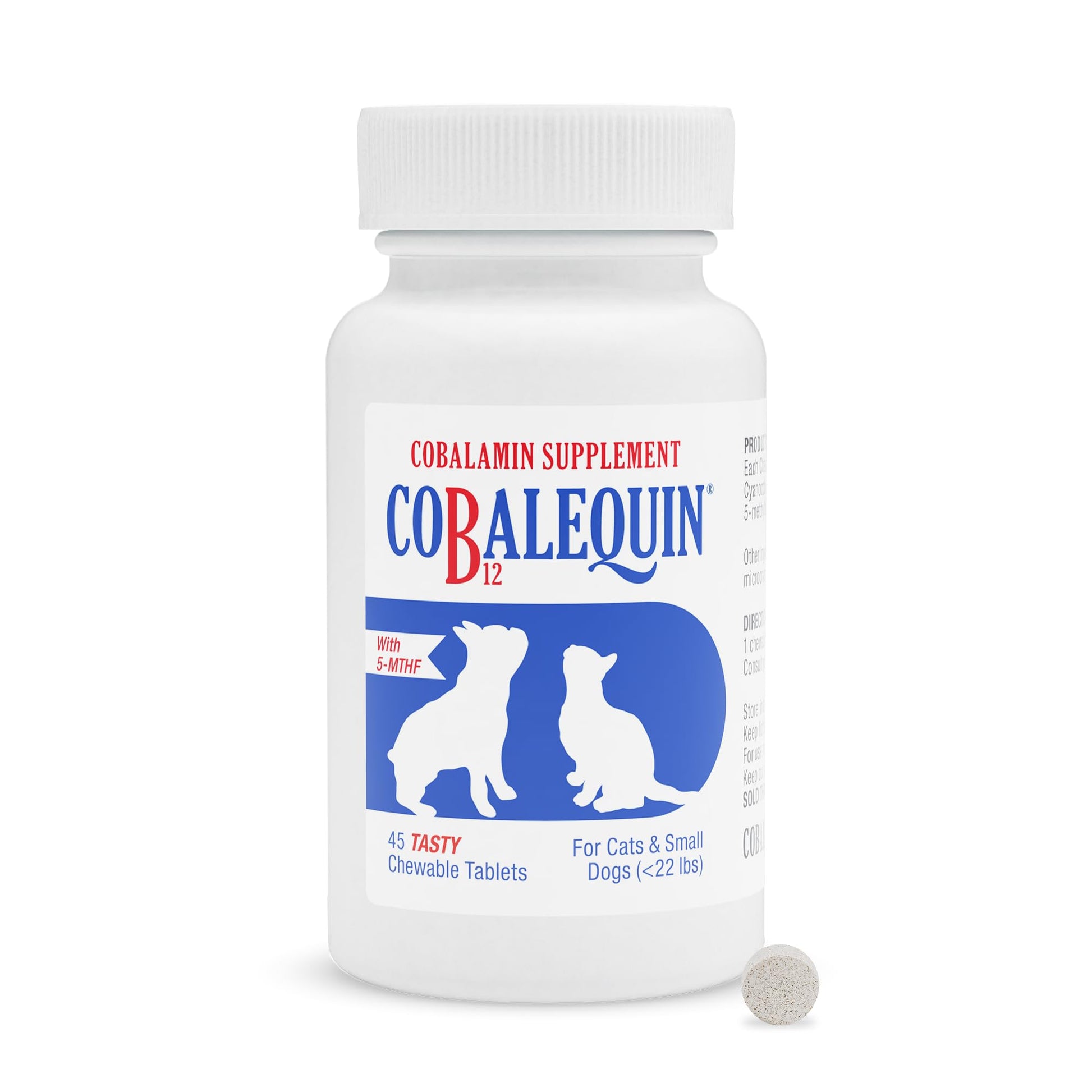 Nutramax Laboratories Cobalequin Vitamin B12 for Cats & Small Dogs Tablet 45