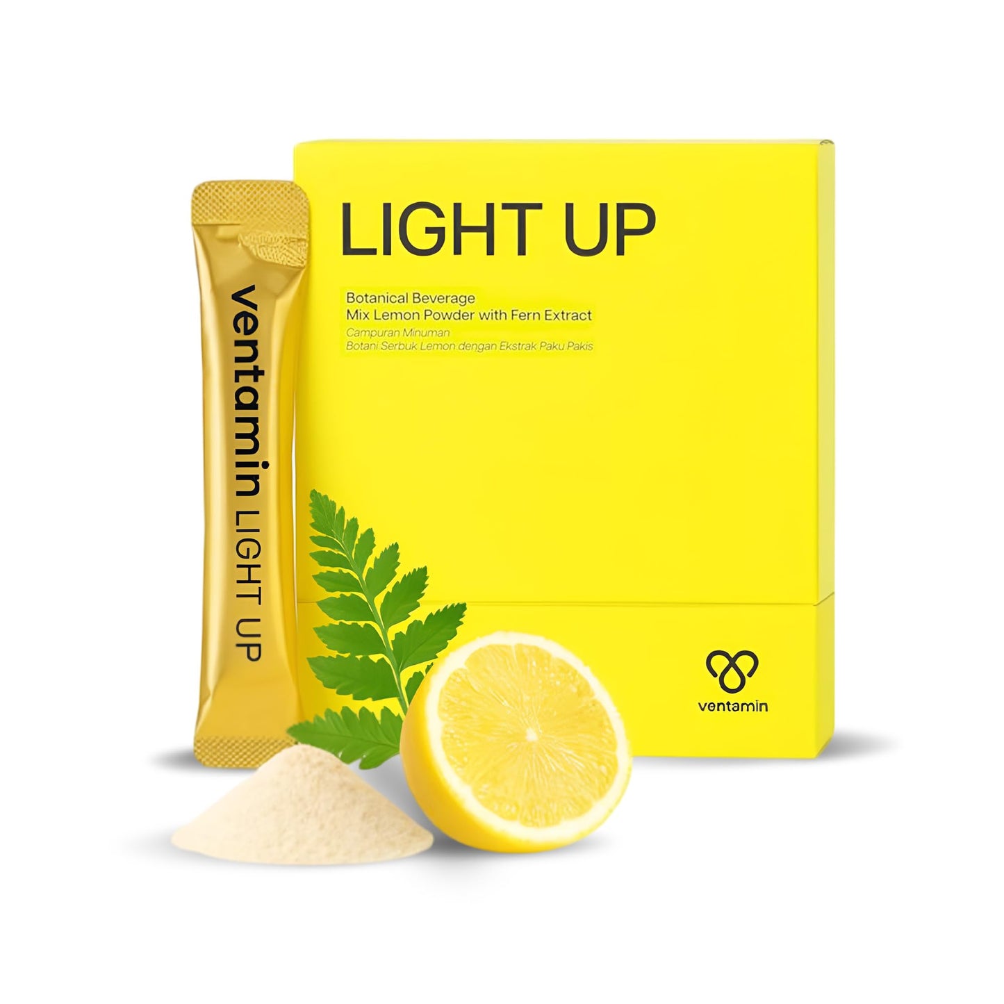 Ventamin Light Up Skin Brightening Drinkable Skincare Supplement Powder, 30 Sachets