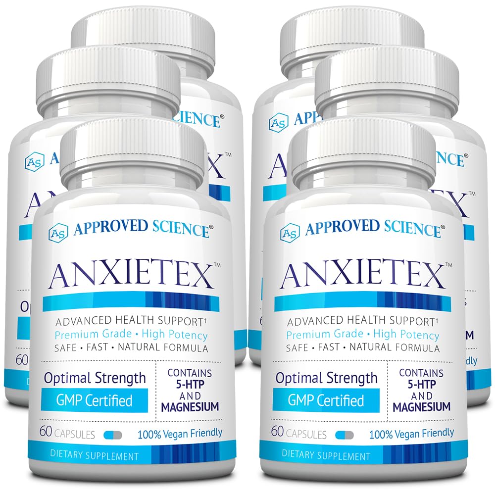 Approved Science Anxietex Calm and Relaxation L-Theanine and Magnesium Capsules, 360 Count