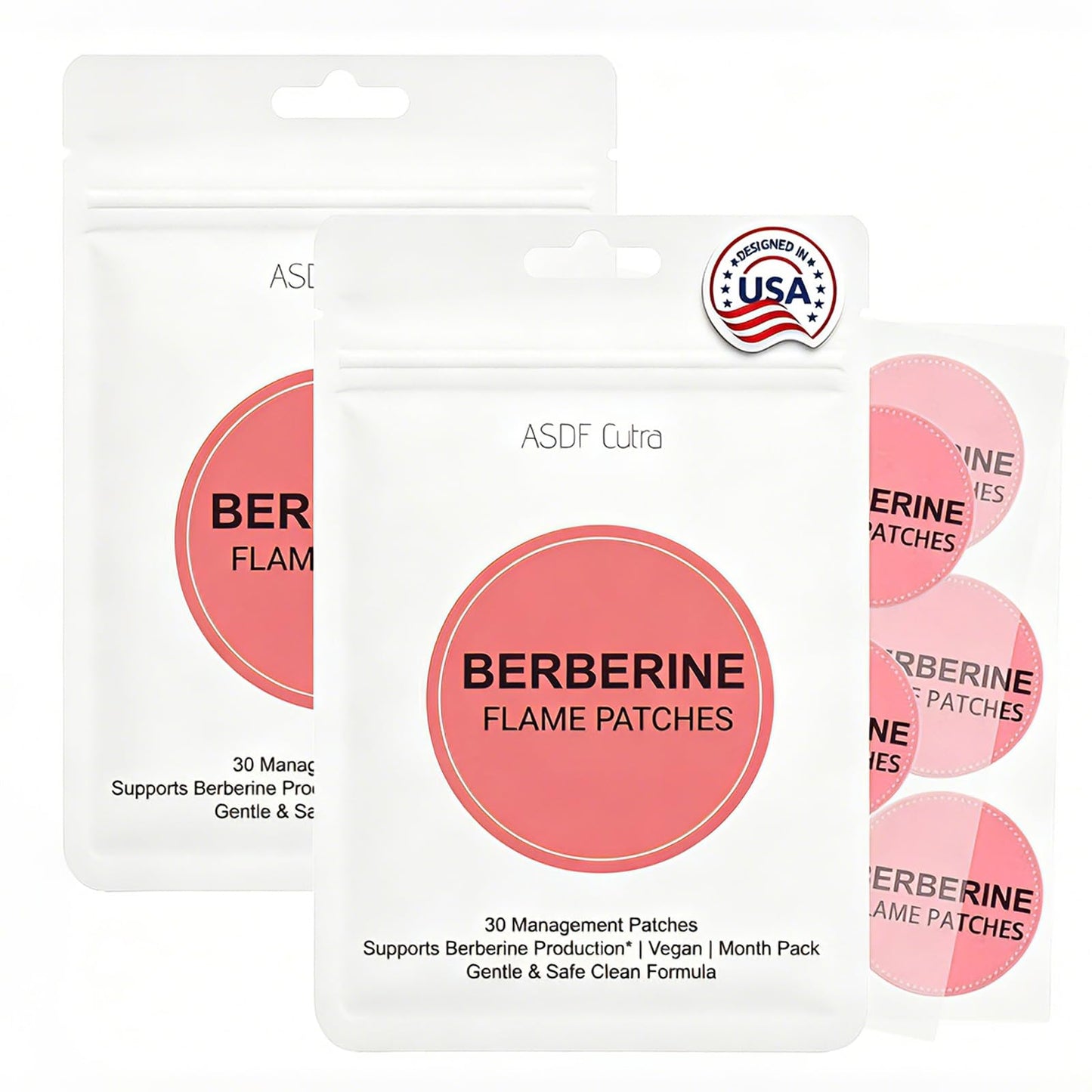 ASDF Cutra Berberine Patches with Cinnamon, Pomegranate, Chromium and L-Glutamine Tablet 60 Tablets