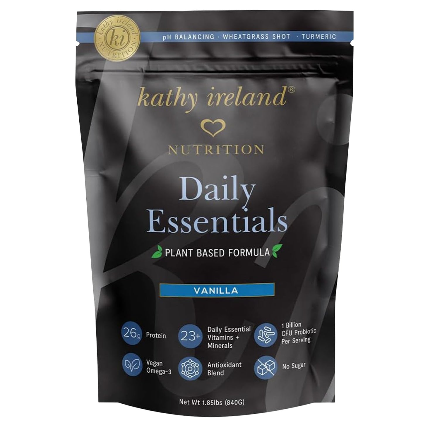 AMAXI Kathy Ireland Plant-Based Vanilla Protein Powder, 29.6 oz