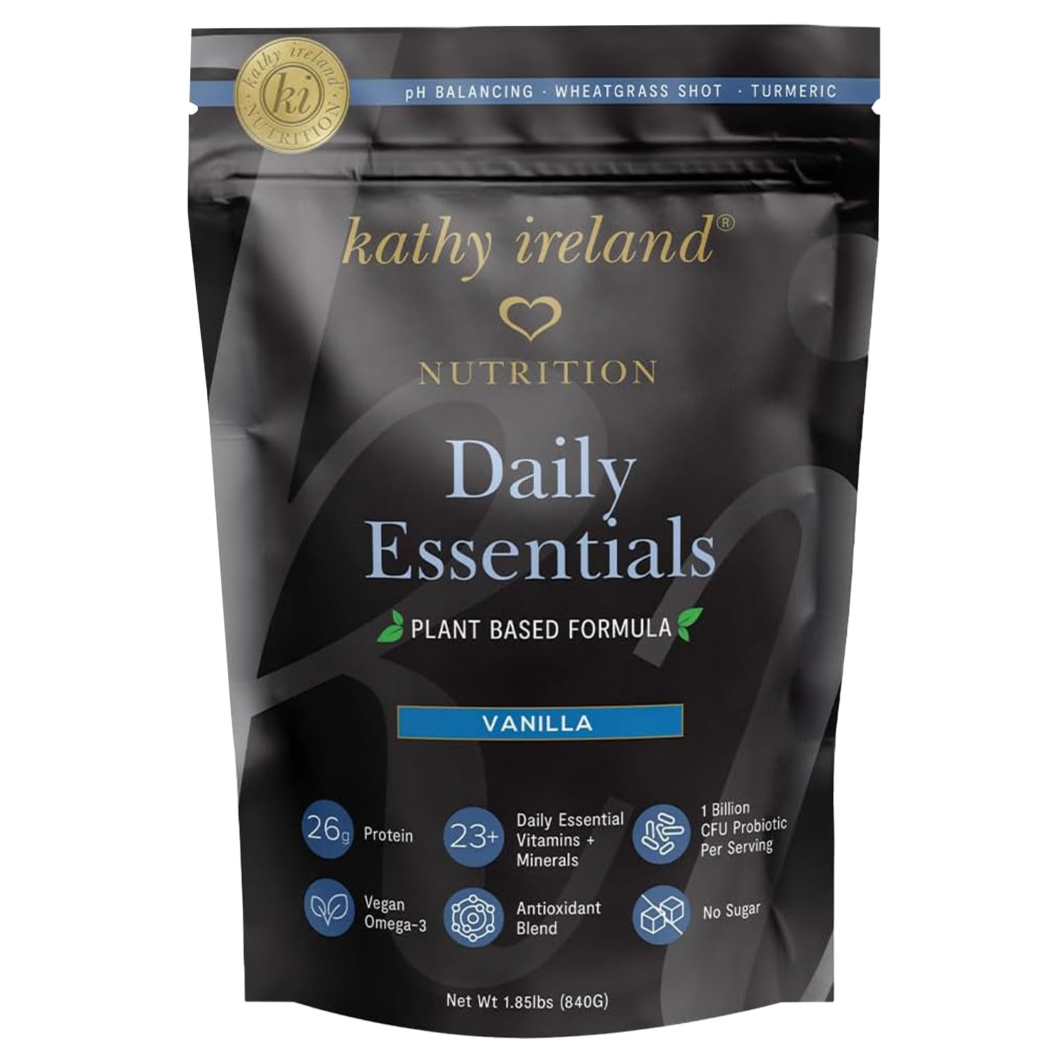 AMAXI Kathy Ireland Plant-Based Vanilla Protein Powder, 29.6 oz