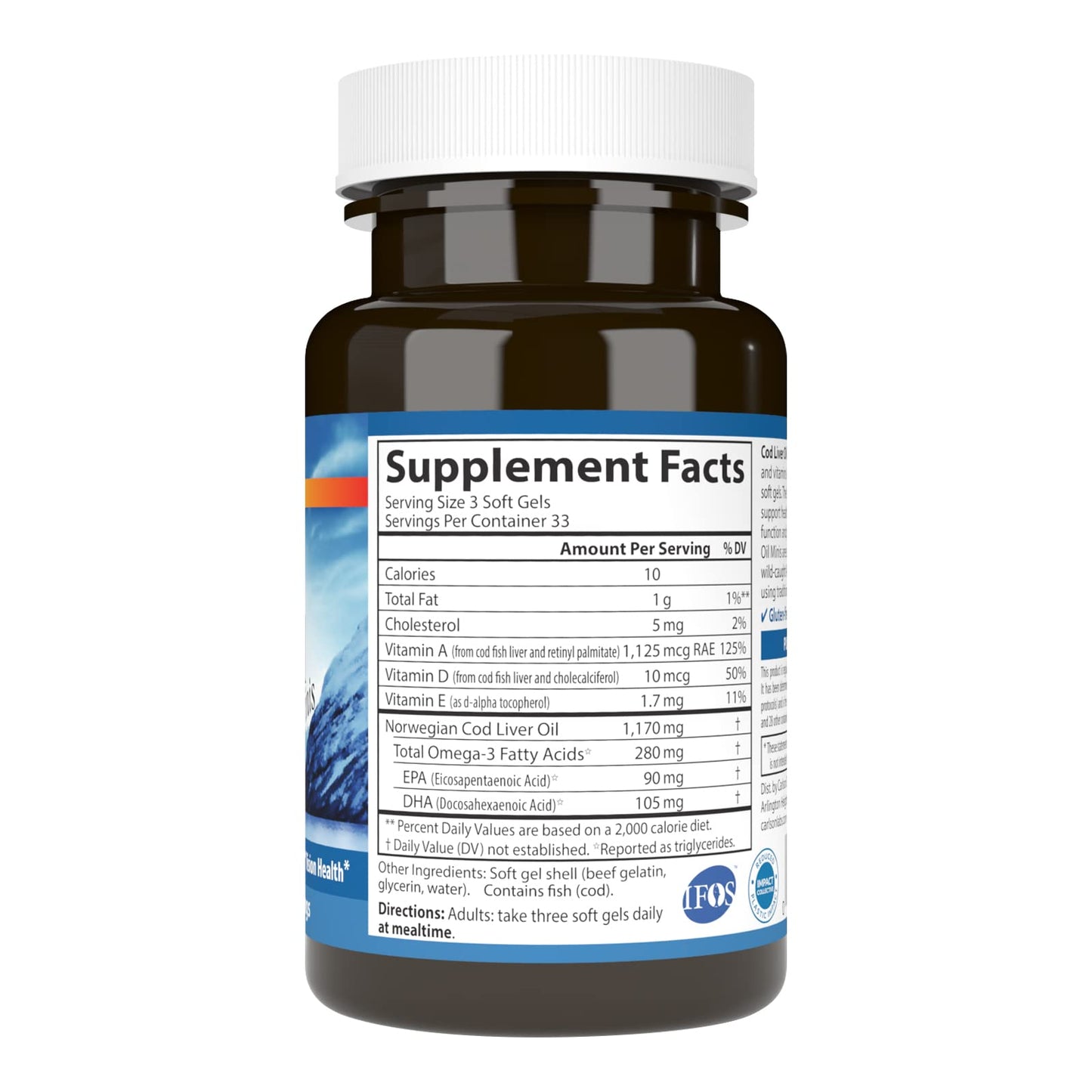 Carlson Cod Liver Oil Minis Softgels, 100