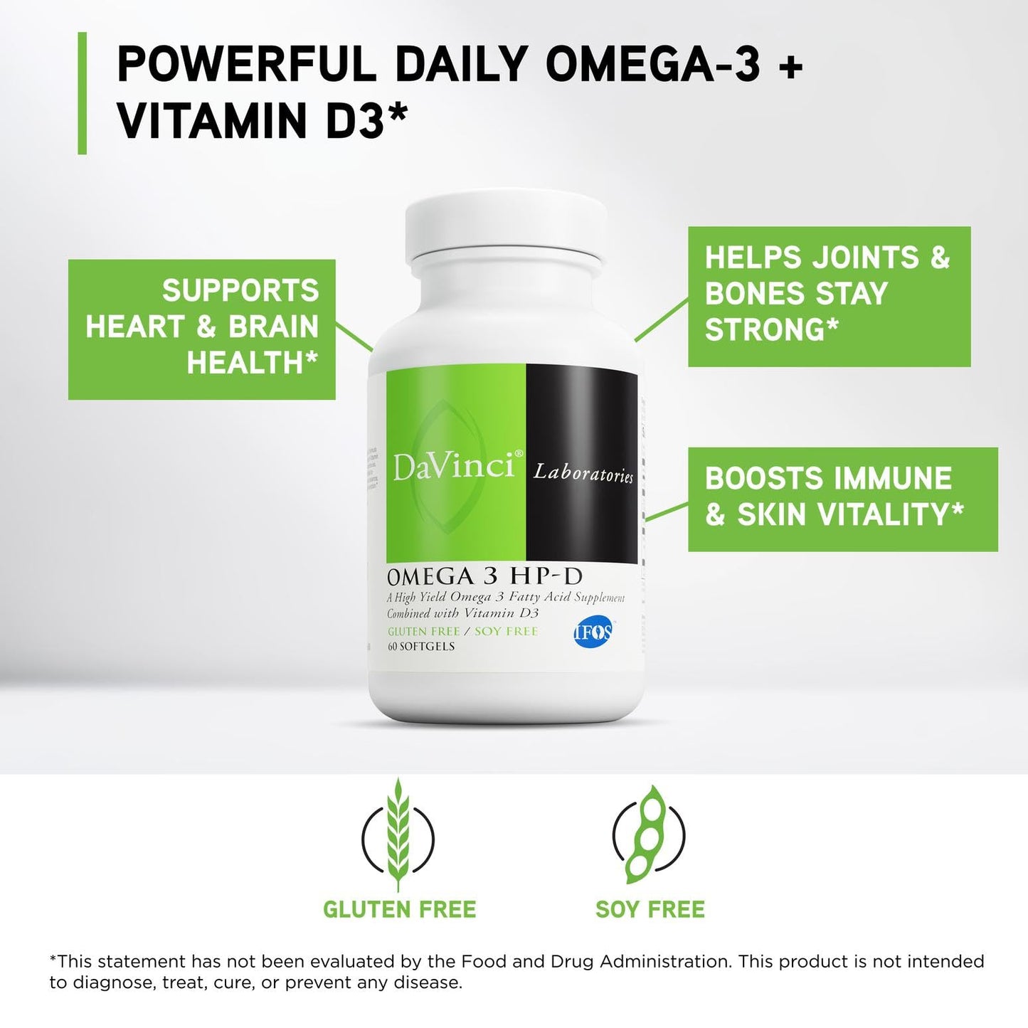DAVINCI Omega 3 HP-D 60 Tablets