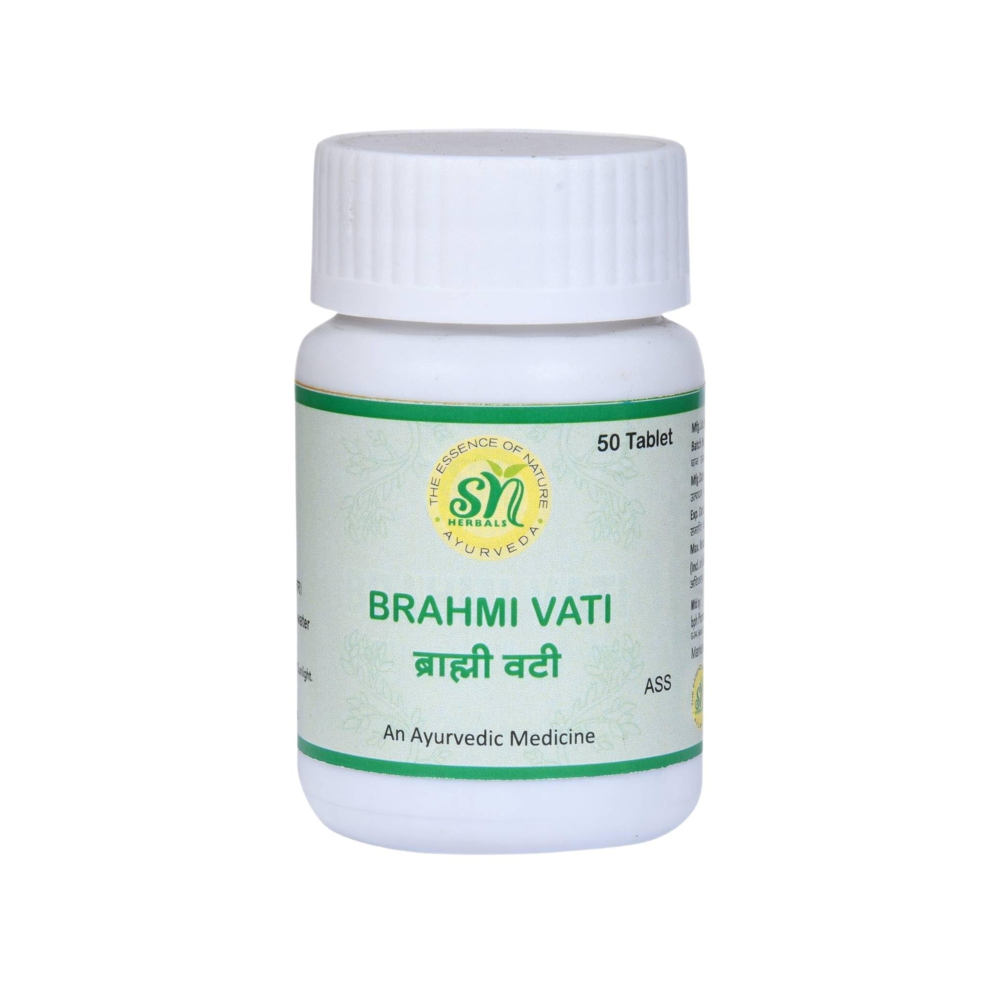 SN Herbals Brahmi Vati Tablets, 50 Count