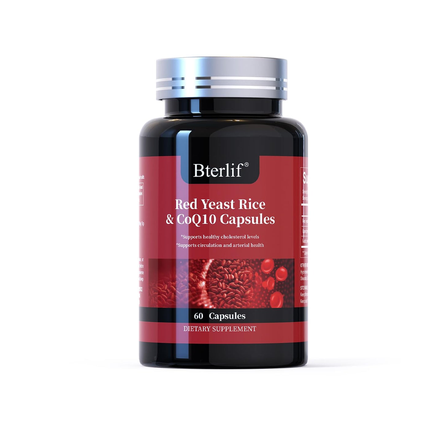 Bterlif Red Yeast Rice with CoQ10 Capsules, 60 Count